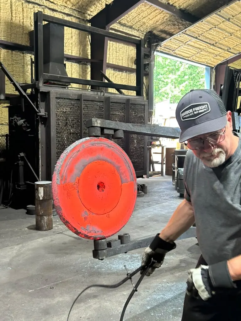 Quality control lab at MTS Forge where forged components are inspected and measured