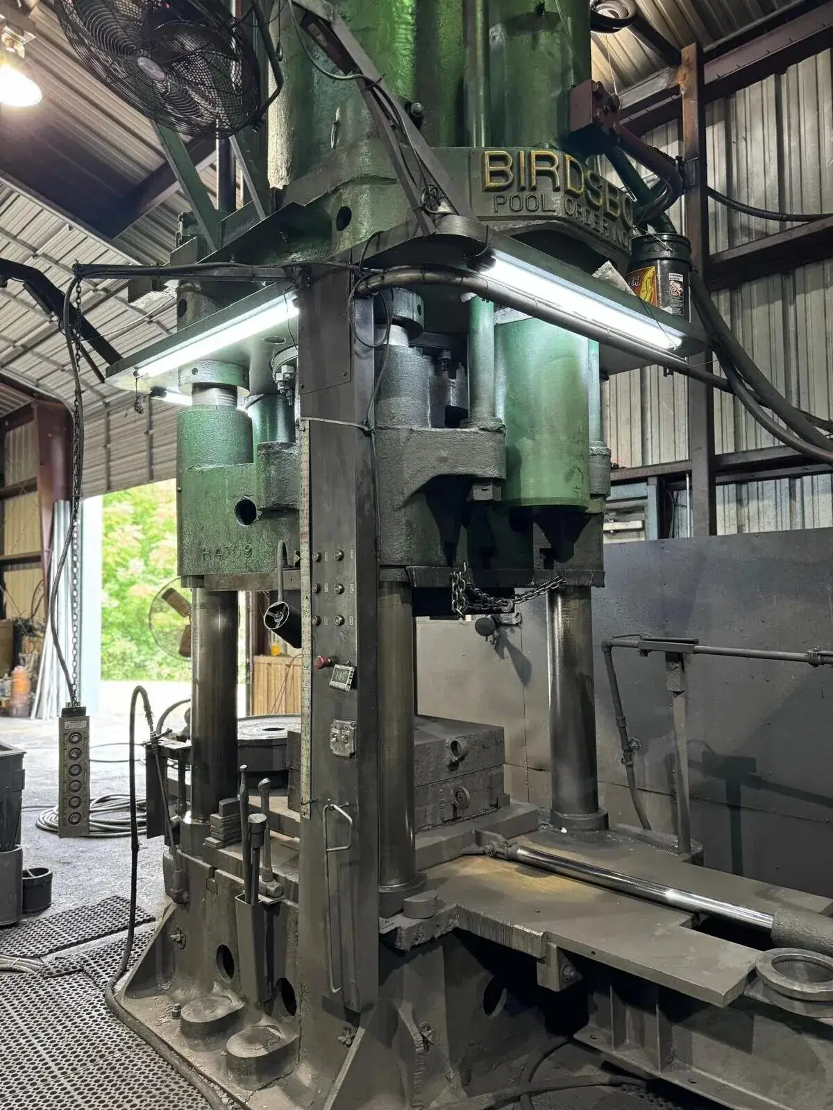 Birdsboro forging press on the MTS Forge shop floor in Coatesville